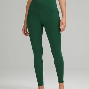Only worn 2 times !! 28” lululemon align leggings in color Everglade green
